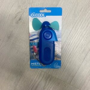 Blue Misting Fan with Carabiner Clip